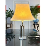 lampe-vintage-design-moderne-metal-chrome-abat-jour-textile-design-1980-luminaire-ancien-20e-siecle-brocante-antiquaire