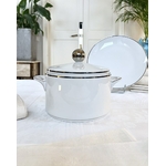 soupiere-et-plat-de-service-porcelaine-blanche-filet-argent-service-de-table-moderne-1970-brocante-antiquites-art-de-la-table