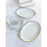 sauciere-plat-de-service-ravier-porcelaine-allemande-blanc-argent-style-moderne-1970-brocante-vaisselle-ancienne