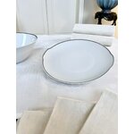 plat-a-gateau-tarte-porcelaine-vintage-service-de-table-moderne-style-1970-filet-platine-brocante-vaisselle-20e-siecle