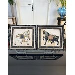 paire-cadre-peinture-sur-soie-napoleon-3-bois-noirci-cheval-chevaux-brocante-decoration-antiquaire