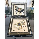 peinture-sur-soie-ancienne-napoleon-iii-cadre-bois-noirci-decoration-interieure-classique-france-brocante-antiquaire