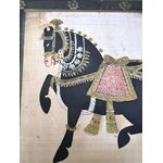 peinture-sur-soie-ancienne-cadre-mural-napoleon-3-bois-noirci-brocante-antiquaire