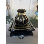encrier-en-porcelaine-noire-filets-or-fin-style-art-deco-1930-porte-plume-stylo-moderne-objets-de-vitrine-collection-antiquaire-brocante