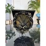 console-murale-etagere-bois-sculpté-19e-siecle-style-napoleon-3-baroque-noir-or-dore-decoration-classique-france-antiquaire-brocante-