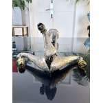 lustre-ancien-20e-siecle-style-art-deco-bronze-nickele-lampe-moderne-brocante-vintage-antiquites-france