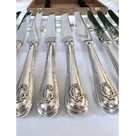 couteaux-anciens-emile-puiforcat-manche-argent-fourre-monogrammes-poincon-minerve-vaisselle-ancienne-coffret-antiquaire-brocante-france