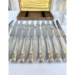 couteaux-manche-argent-emile-puiforcat-monogrammes-poincon-minerve-lames-inox-nogent-menagere-coffret-vaisselle-ancienne-antiquaire-france-brocante