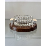 cendrier-art-deco-moderniste-cristal-bois-noyer-metal-chrome-ivoire-design-style-1930-antiquaire-decoration-interieure