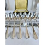 cuillères-a-cafe-metal-blanc-couverts-anciens-vaisselle-menagere-art-de-la-table-brocante