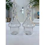 flacons-verre-souffle-decor-grave-huile-vinaigre-art-de-la-table-vaisselle-ancienne-brocante-antiquaire-argenterie