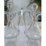 huile-vinaigre-verre-souffle-decor-grave-art-de-la-table-anciens-20e-siecle-serviteur-condiments-brocante-antiquites