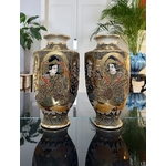 vases-japonais-satsuma-emaille-et-dore-technique-moriage-fin-19e-début-20-siecle-antiquaire-brocante-decoration-interieure