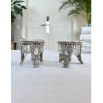 salerons-anciens-regule-argente-et-verre-soufflé-sel-poivre-art-de-la-table-service-anciens-brocante-antiquaire