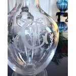aiguiere-carafe-ancienne-monogrammes-cm-cristal-et-metal-argente-brocante-antiquaire-france