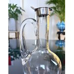 carafe-ancienne-aiguire-eau-vin-cristal-grave-et-metal-argente-art-de-la-table-19e-siecle-antiquaire-brocante-en-ligne