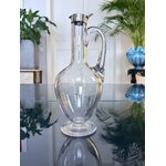 aiguiere-ancienne-19e-siecle-cristal-grave-monogrammes-bouchon-metal-argente-vaisselle-brocante-antiquaire