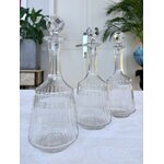carafes-en-verre-bouchon-cristal-verrerie-vaisselle-ancienne-art-de-la-table-brocante-antiquites