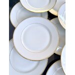 service-d-assiettes-ancienne-blanc-et-dore-filets-or-vaisselle-vintage-cirot-gadouin-brocante-antiquaire
