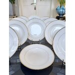service-assiettes-creuses-potage-porcelaine-blanche-filets-dore-or-vaisselle-vintage-cirot-gadouin-antiquaire-art-de-la-table-brocante