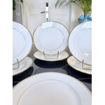 assiettes-a-dessert-vintage-porcelaine-blanche-service-de-table-ancien-seconde-main-brocante-antiquaire