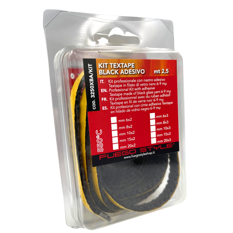TRESSE ADHESIVE plate en fibre de verre haute température 6x3mm