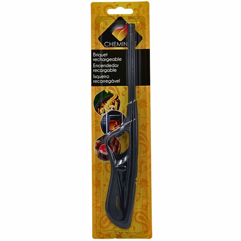 Briquet barbecue allume-gaz rechargeable long bec fixe