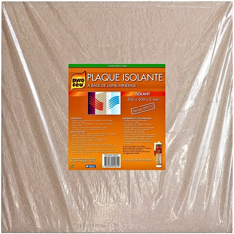 Plaque isolante laine minérale hautes températures 850°C