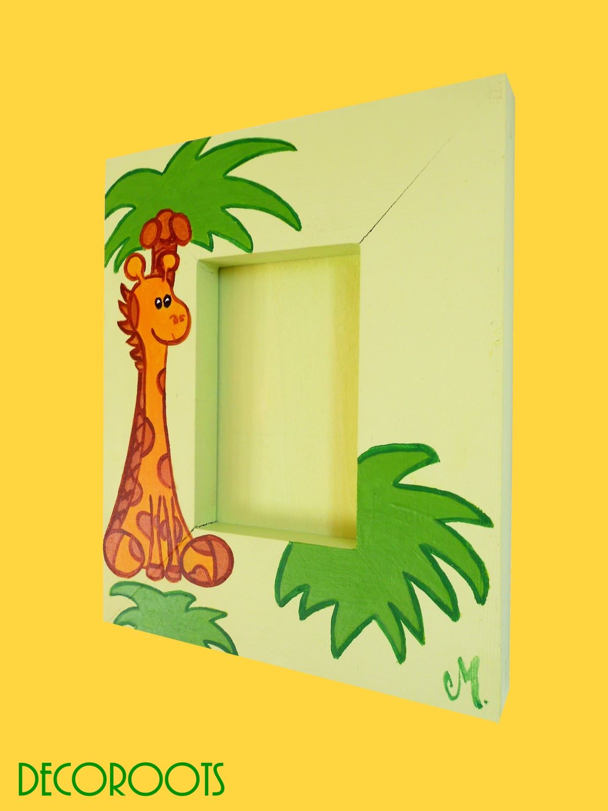 cadre photo enfant bébé girafe collection jungle profil