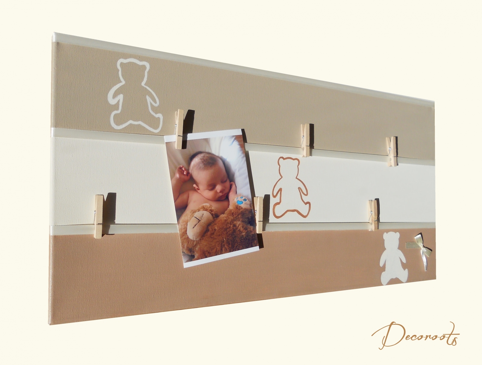 pêle mêle enfant bébé ours collection valentin beige marron chocolat taupe mixte ourson décoration 2