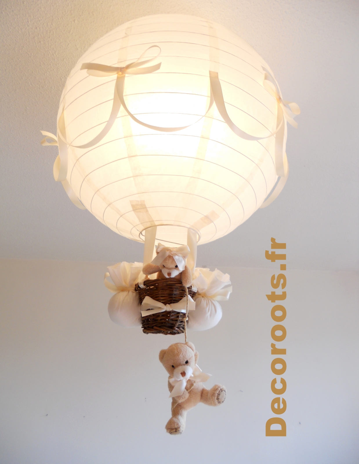 lampe montgolfière beige 2