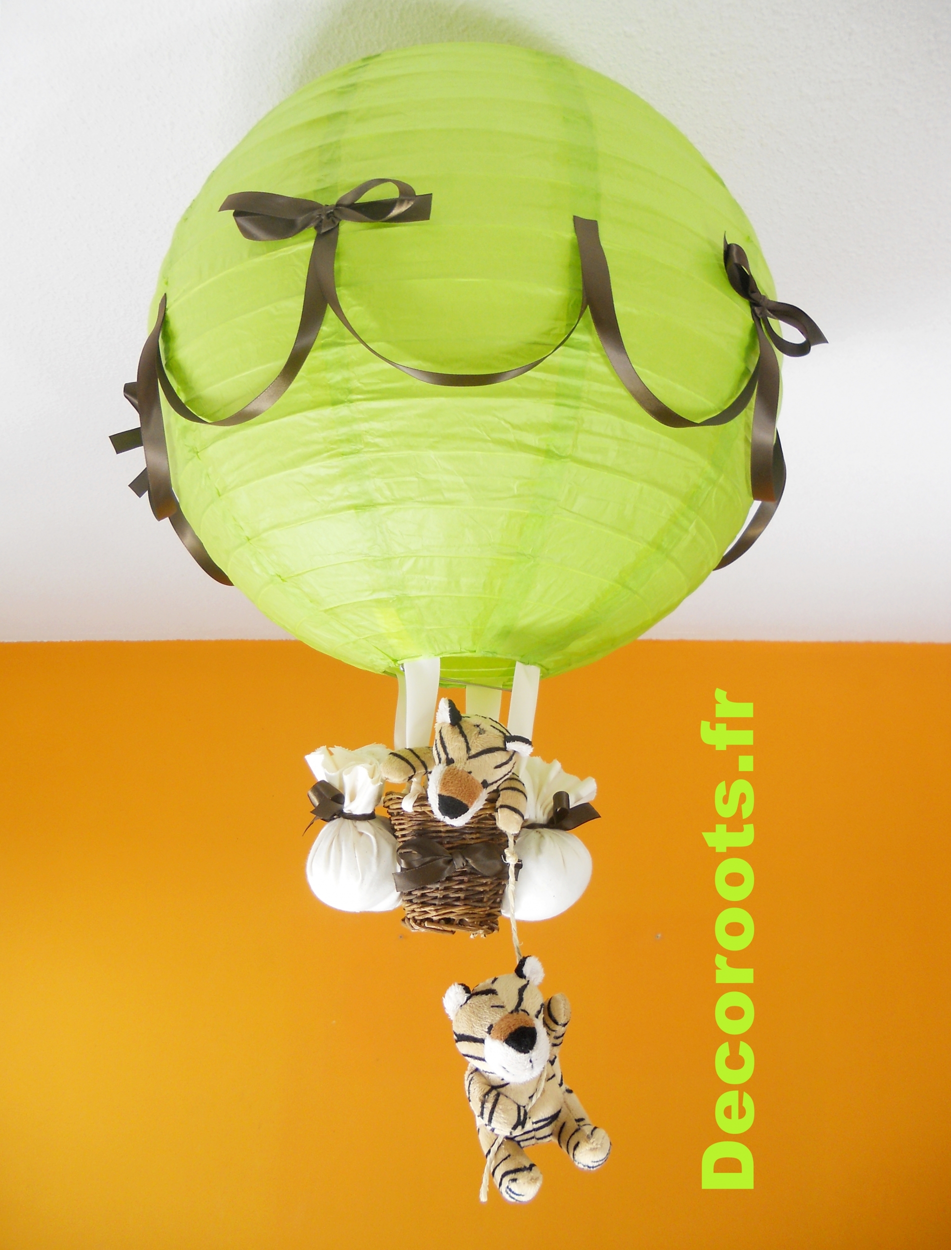 lampe montgolfière tigre chocolat