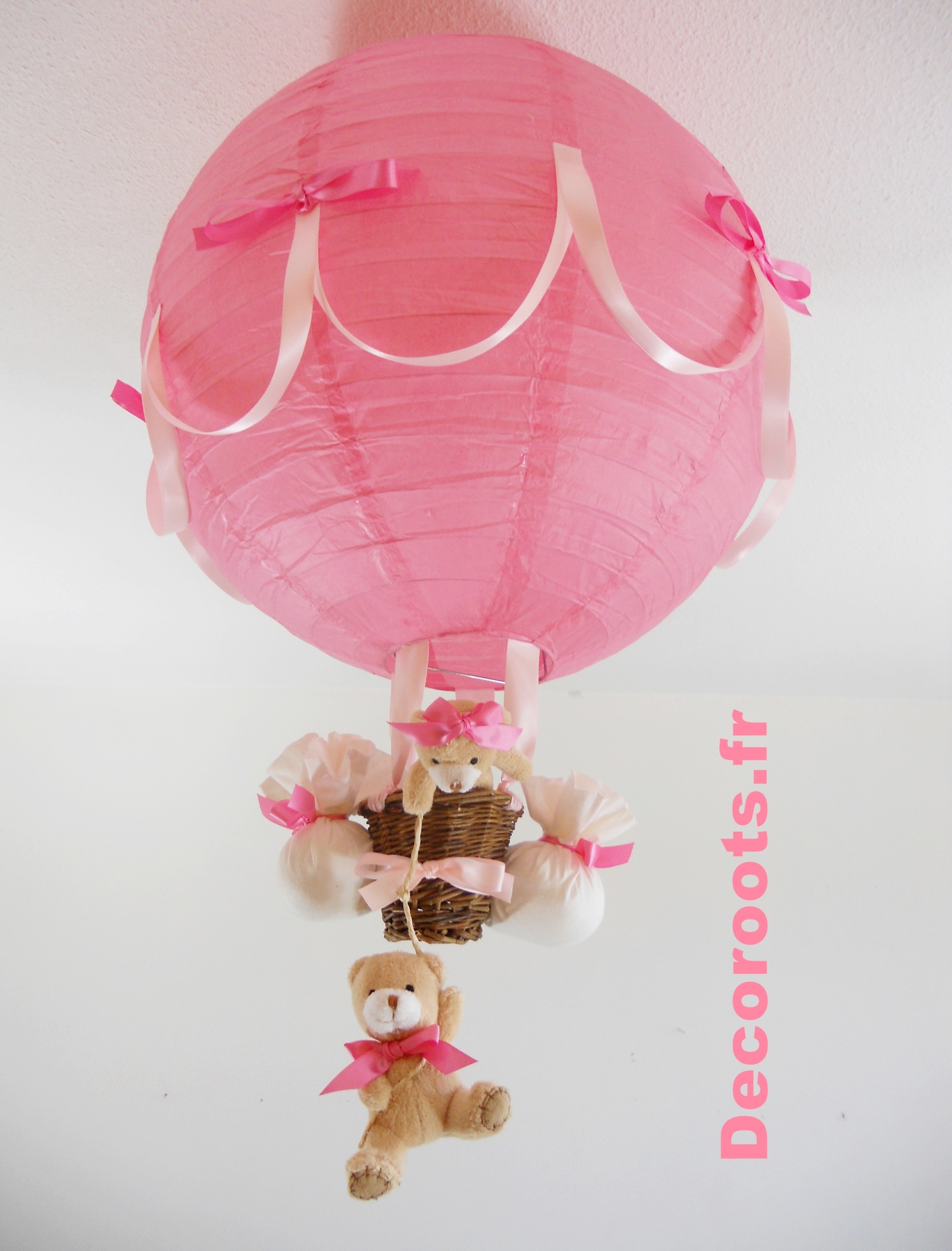 lampe montgolfière rose enfant