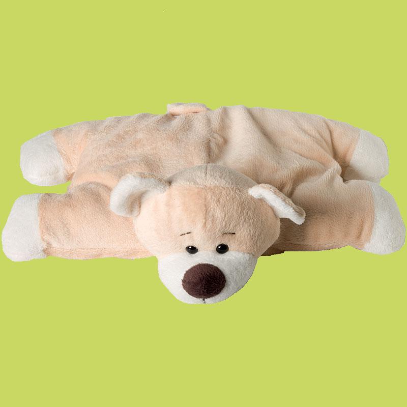 peluche coussin ours beige