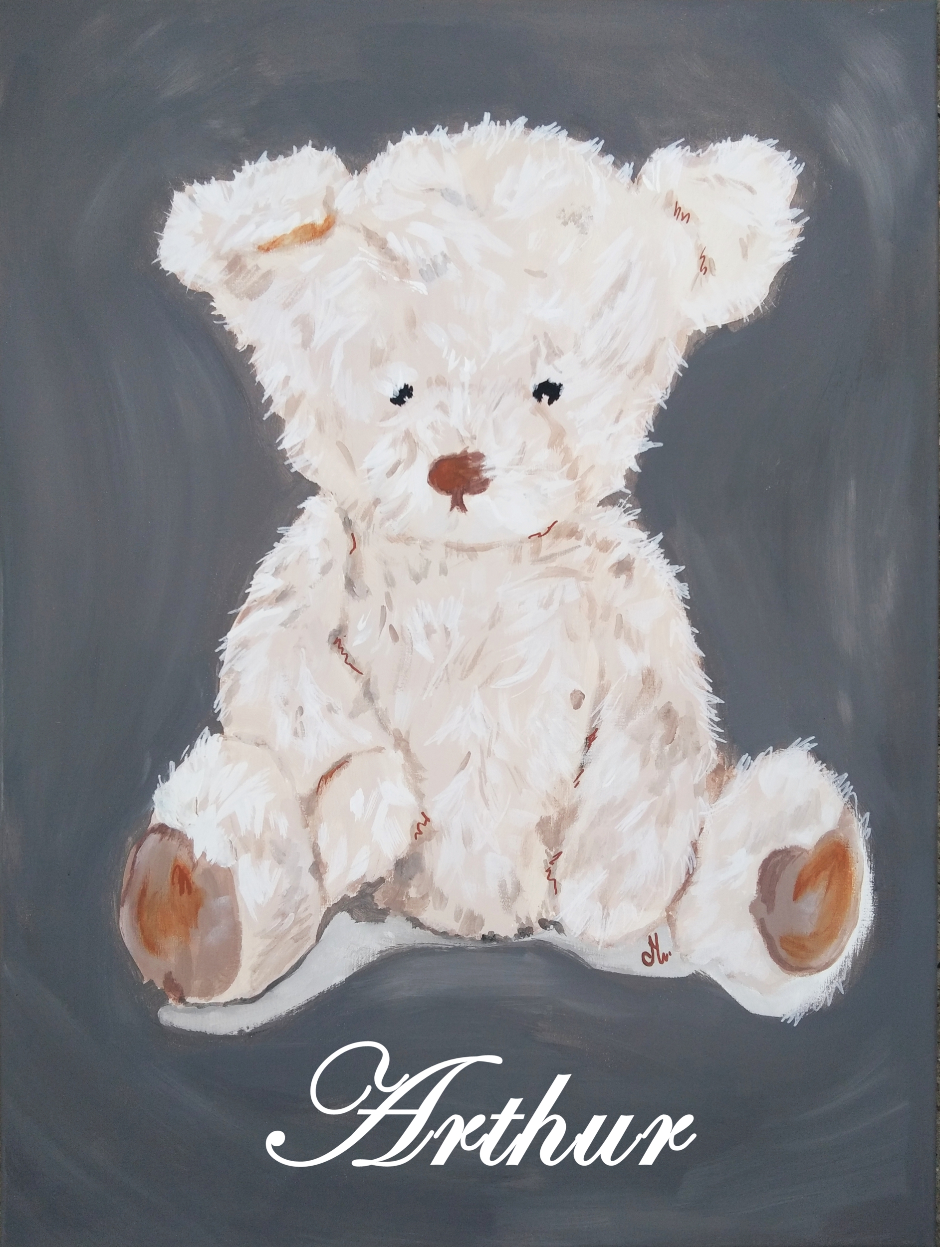 Tableau Deco Enfant Ours Personnalisable Prenom Gris Enfant Bebe Tableau Enfant Bebe Decoroots