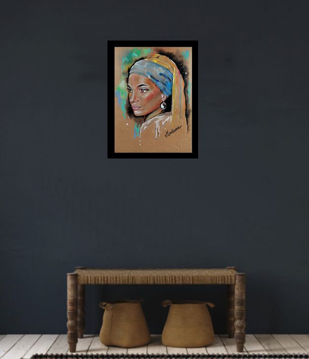 dessin art contemporain portrait femme afrique martinique madinina