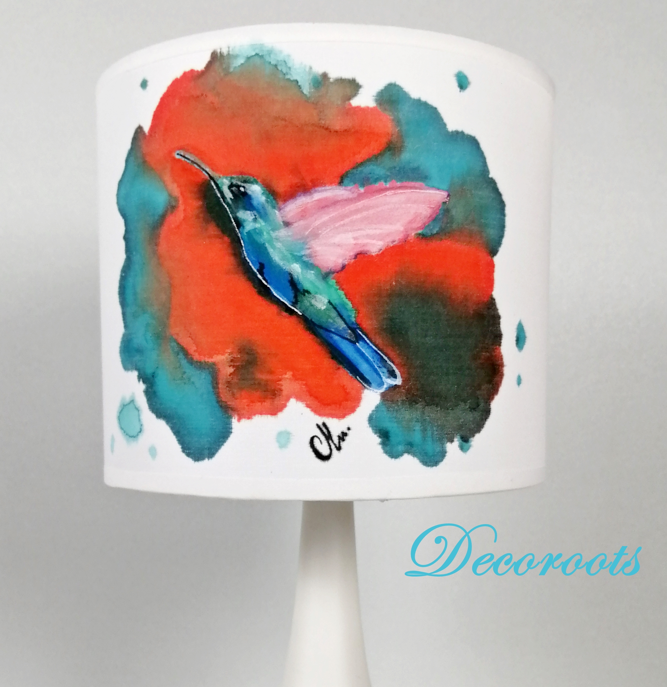 lampe de chevet design colibri oiseau tropical deco artisanale-nature