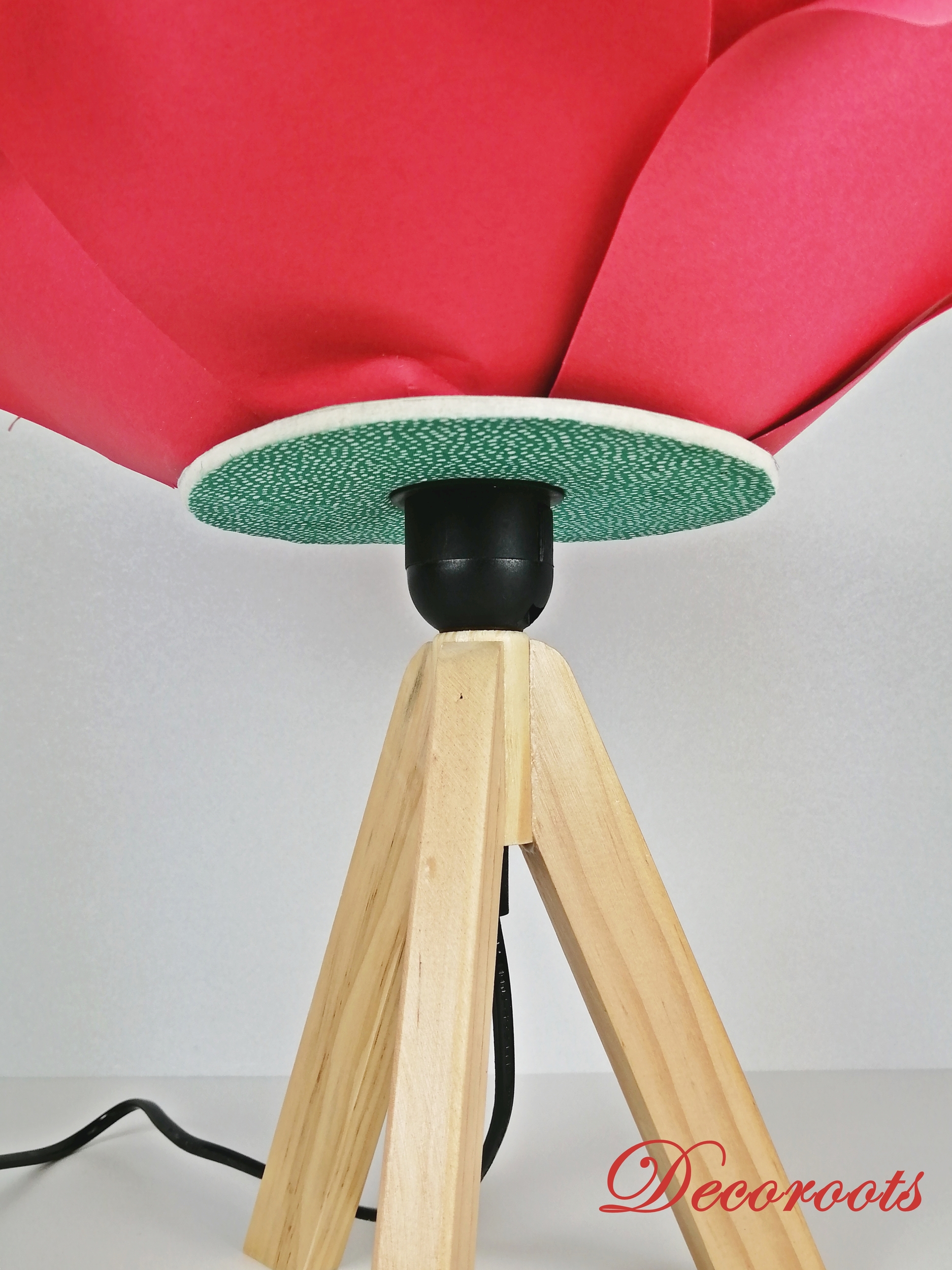 lampe chevet design fleur coquelicot origami rouge enfant bébé japonaise 2