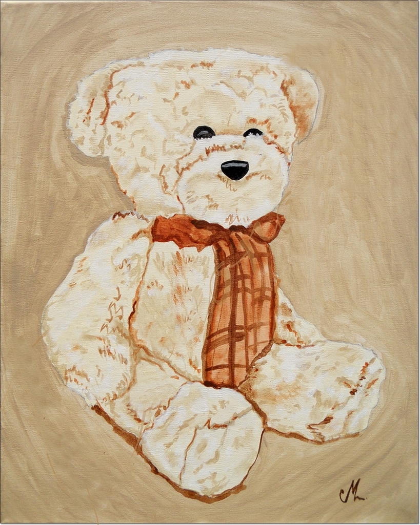 tableau-enfant-bebe-ours-taupe-marron-chocolat-beige-mixte-decoration-peluche-garcon-fille-af