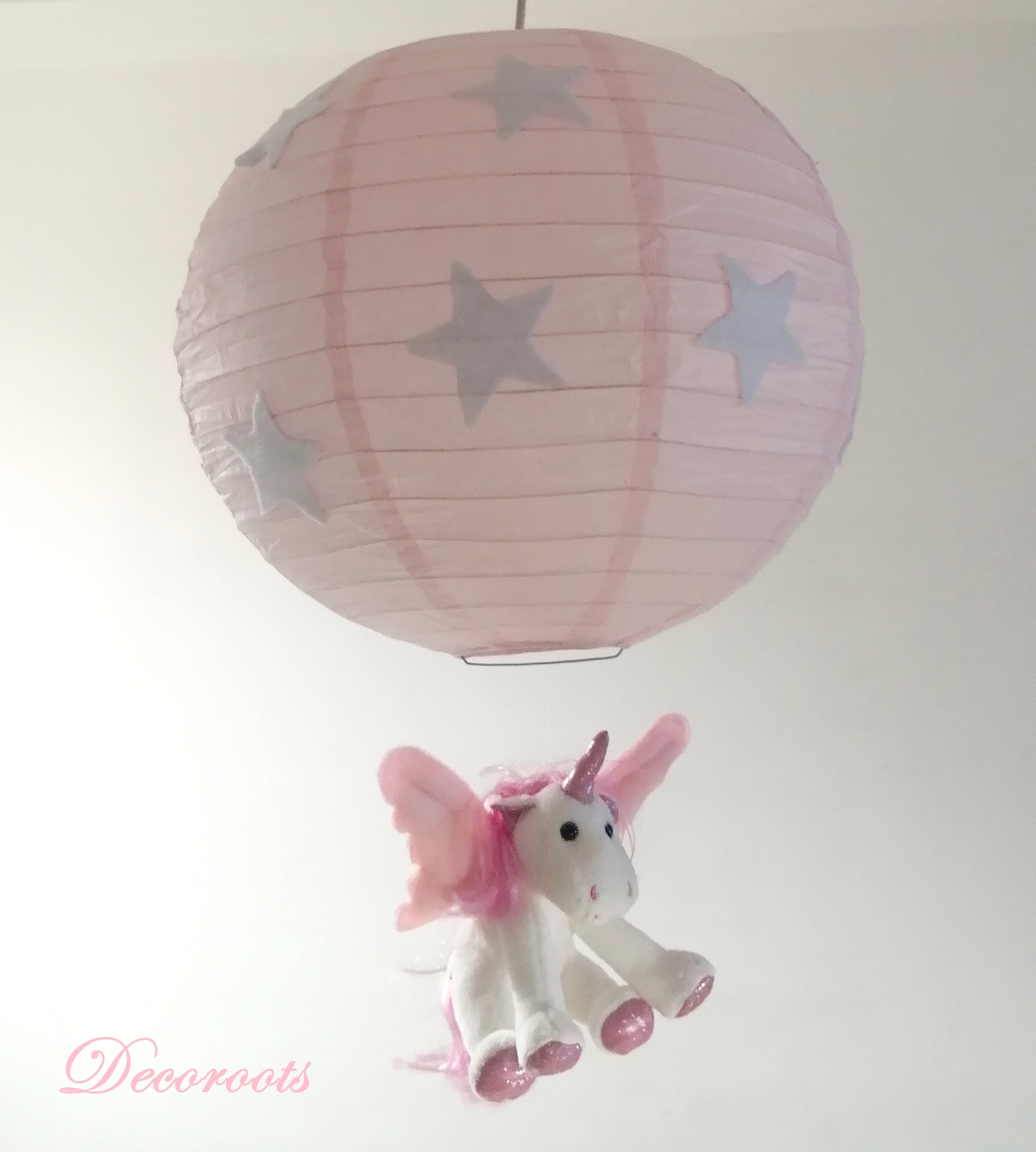 lampe-enfant-bebe-licorne-peluche-rose-pastel-decoration-chambre-lustre-suspension-abat-jour-decoration