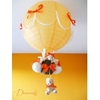 lampe montgolfière enfant bébé ours orange beige blanc