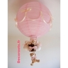 lampe montgolfière fille beige rose