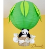 lampe montgolfière lustre enfant bébé panda vert anis bambou