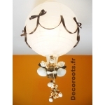lampe montgolfière girafe allumée
