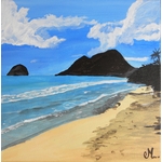 tableau art nature plage mer martinique diamant