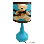 lampe de chevet enfant bébé ours turquoise chocolat