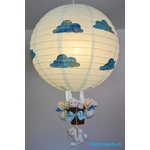 lampe montgolfière enfant bébé nuage mouton ciel turquoise 2