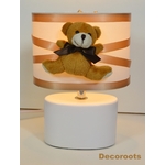 lampe de chevet enfant bébé beige blanc marron chocolat ours