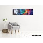 tableau design la brume noir multicolore salon