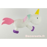 lampe lustre licorne luminaire étoile rose blanc fille décoration zoom